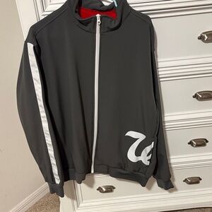 Walgreens Gray and White Track Jacket XL